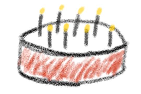 Geburtstagstorte mit Kerzen